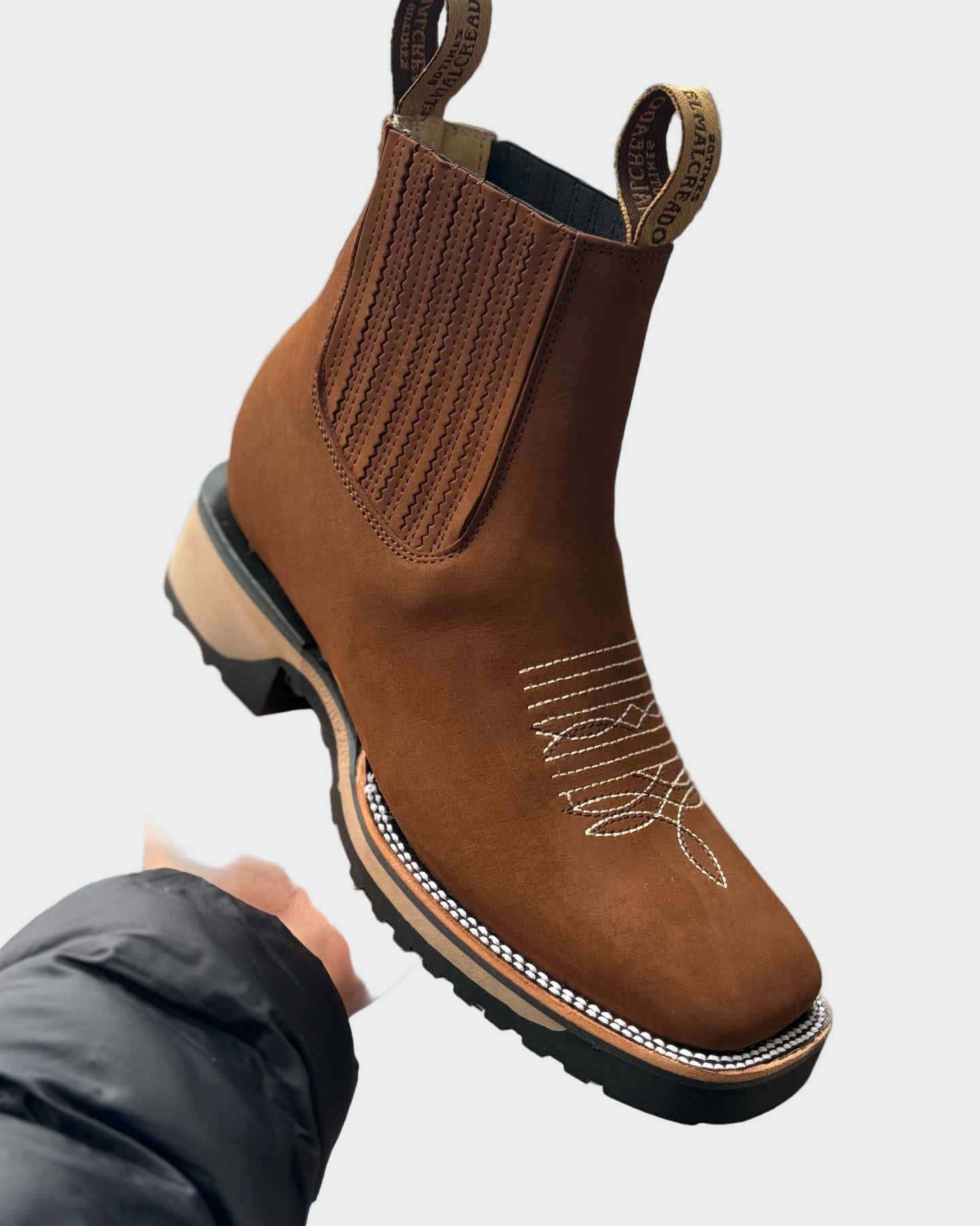 Bőrhatású  cowboy cipők