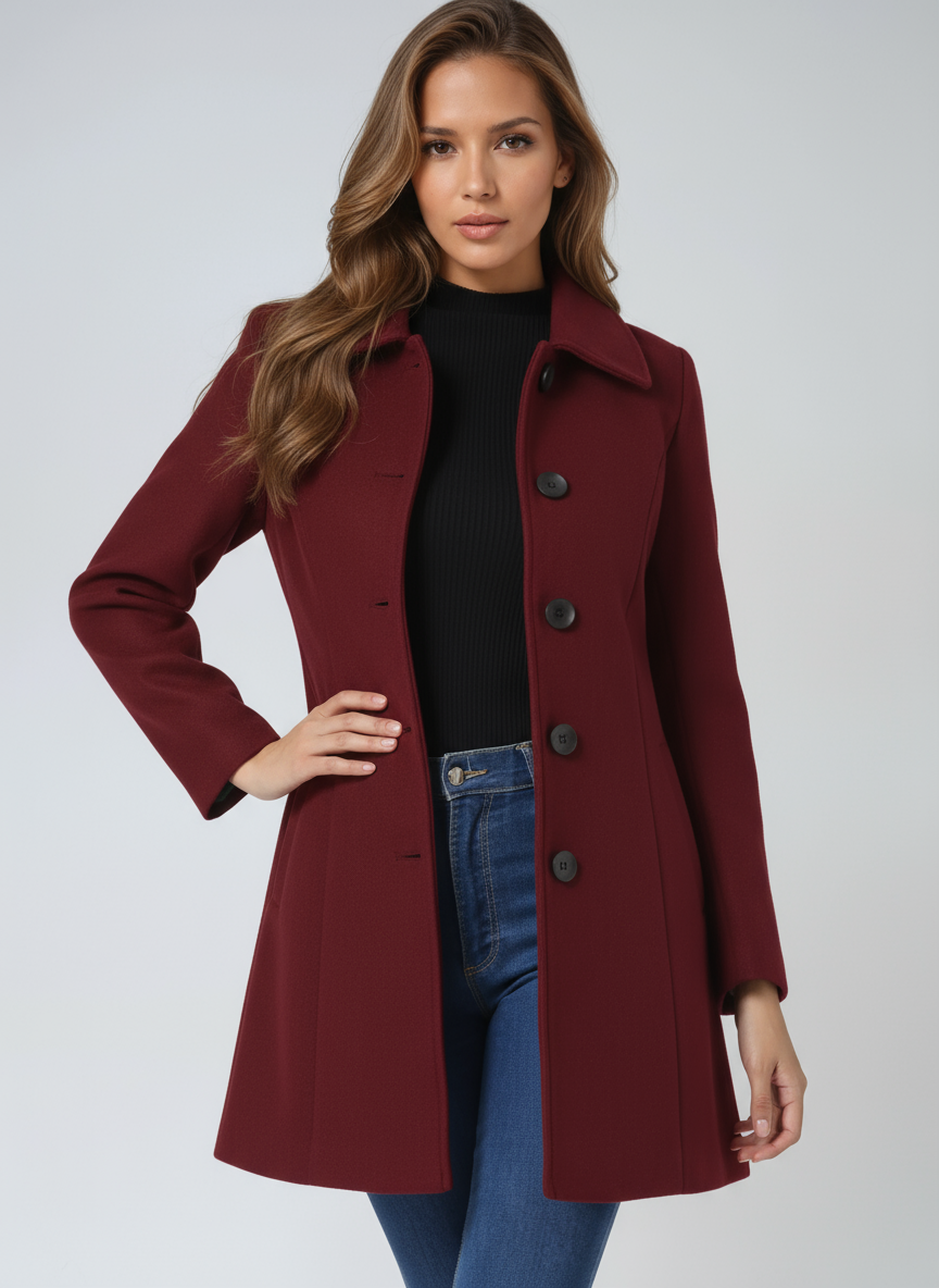 Josephine - Női Egysoros Téli Trench Kabát