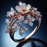 Anel Bright Crystal Blossom
